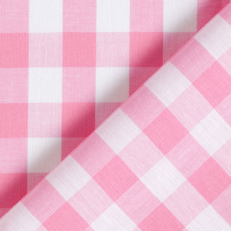 Cotton Vichy check 1,7 cm – pink/white,  image number 4