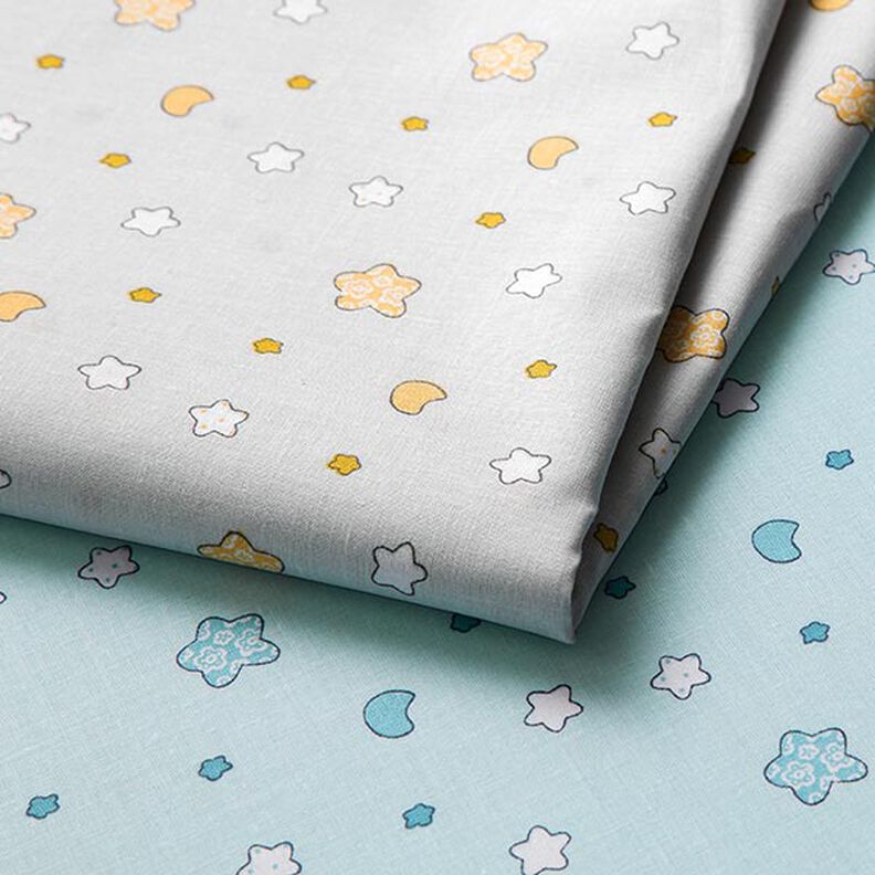 Cotton Cretonne Little Stars – grey/yellow,  image number 5