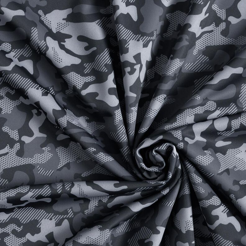 Sports and functional jersey camouflage – anthracite,  image number 3