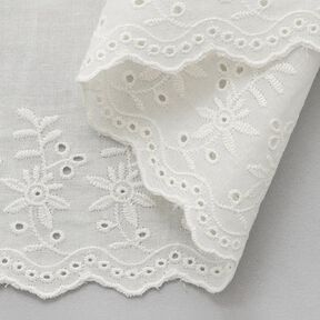 Scalloped Floral Lace Trim [ 9 cm ] – offwhite, 