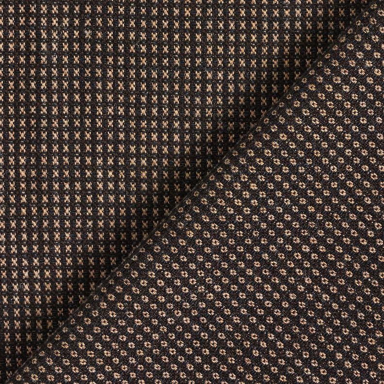 Wool blend small circles – black brown/beige,  image number 3