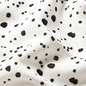 Muslin irregular dots, smooth – ivory/black, 