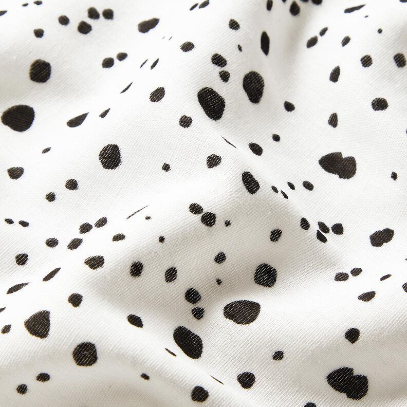 Muslin irregular dots, smooth – ivory/black,  image number 3