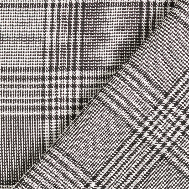 viscose fabric Glen Plaid – white/black,  image number 5