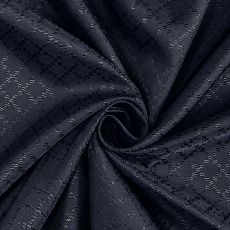 Lining Fabric Jacquard Diamonds – midnight blue,  image number 3