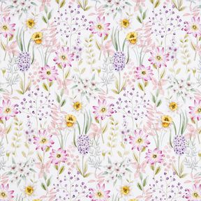 Cotton Poplin daffodils – ivory/light dusky pink, 
