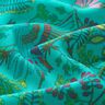 Viscose voile colourful branches – aqua blue/purple,  thumbnail number 2