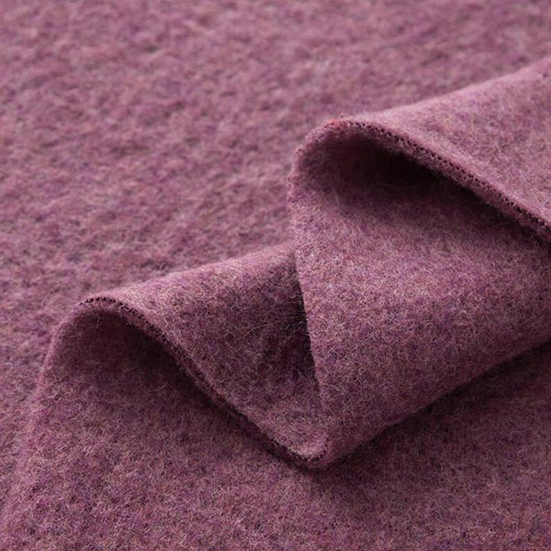 Mottled Fulled Wool Blend – grape,  image number 3