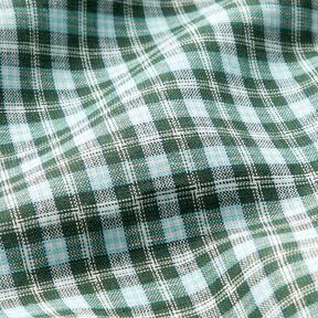 Cotton fabric overlaid gingham – fir green/light blue, 