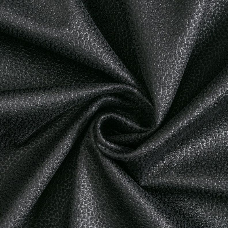 Upholstery Fabric Imitation Leather Texture – black,  image number 1