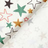 Cotton Flannel colourful stars – ivory,  thumbnail number 4