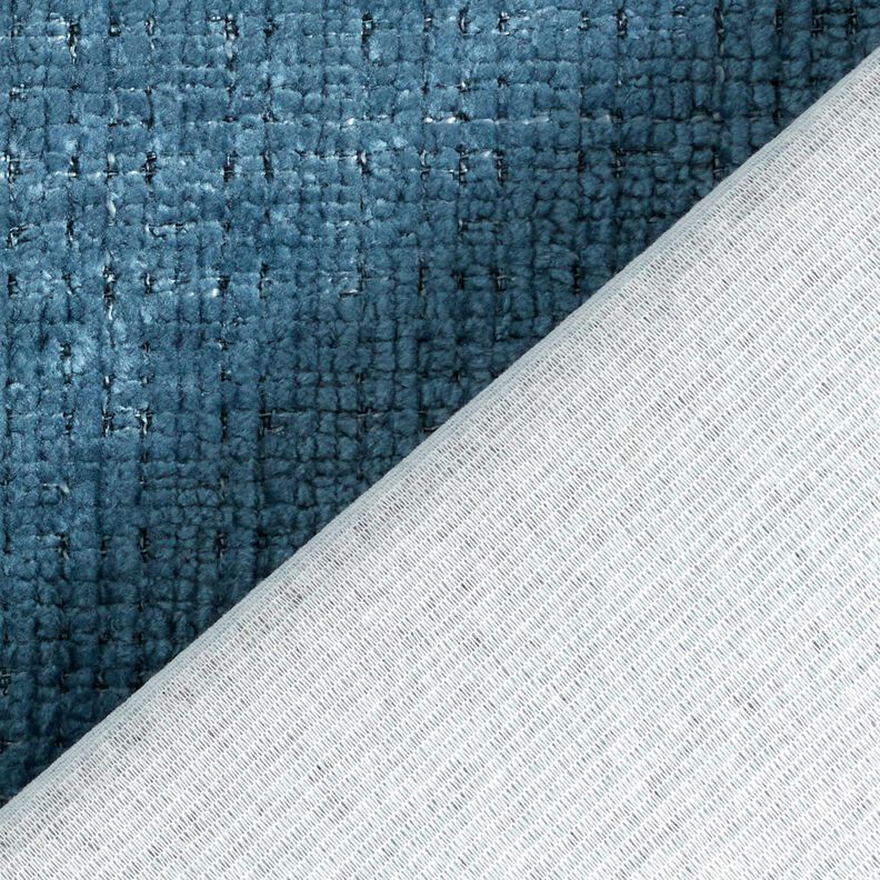 Upholstery Fabric Chenille Plain – denim blue,  image number 3