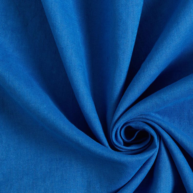 Lightweight linen blend pre-washed – royal blue,  image number 1