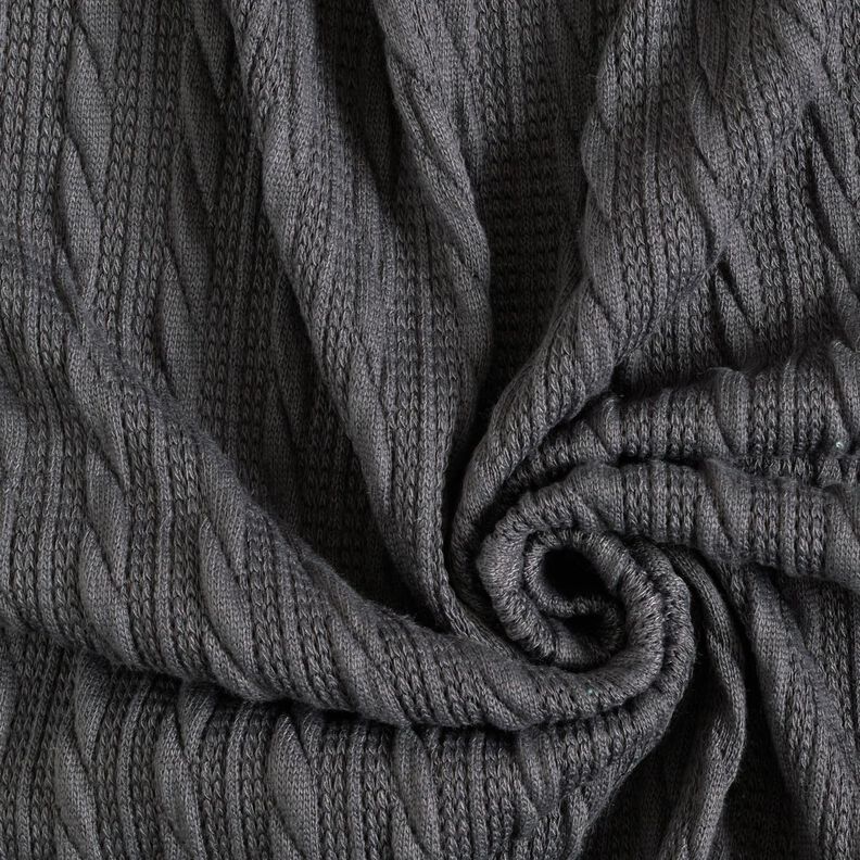 Knit Cloqué Cable Pattern – anthracite,  image number 3