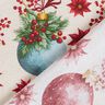 Decor Fabric Canvas Christmas Tree Baubles – natural/carmine,  thumbnail number 4