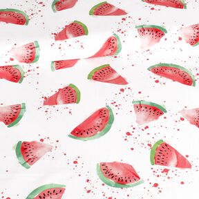 Cotton Jersey Watermelons | Glitzerpüppi – white, 