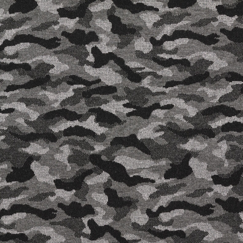 Knitted Jacquard Camouflage Metallic – black/metallic silver,  image number 1