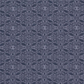 Ornaments stretch jacquard – denim blue, 