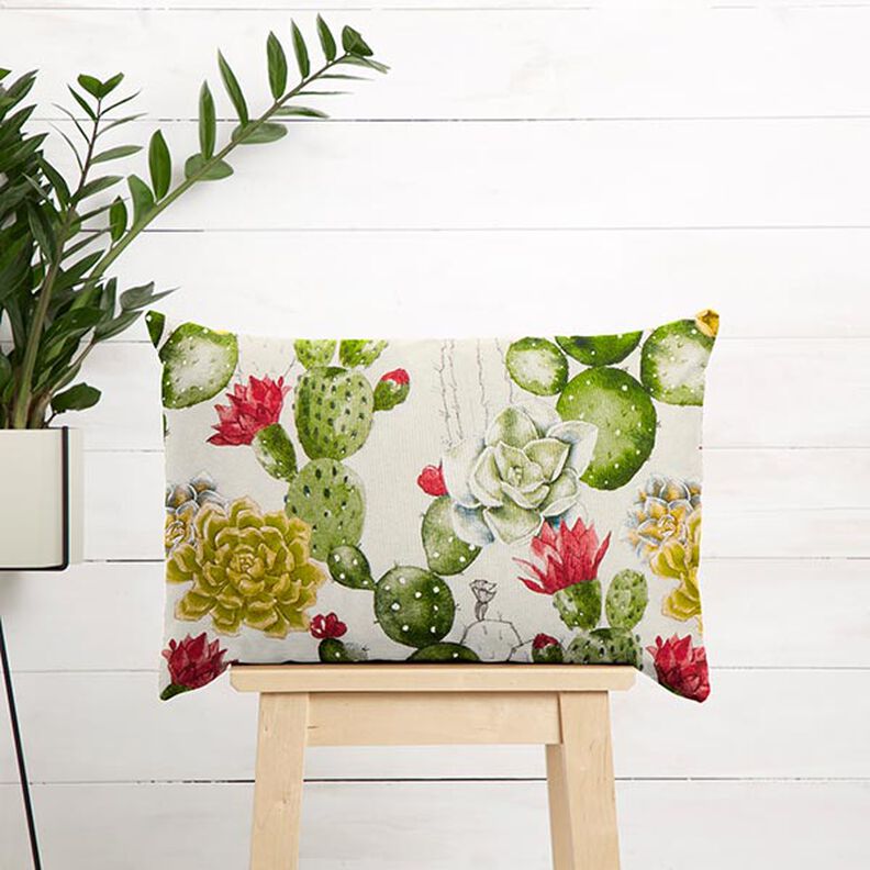Decorative fabric Canvas Cacti – natural/green,  image number 7