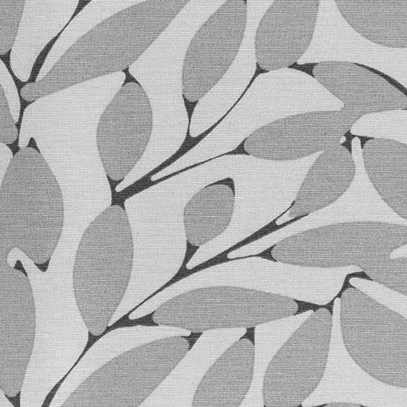 Decor Fabric Canvas Blurred Leaves – misty grey/grey,  image number 5