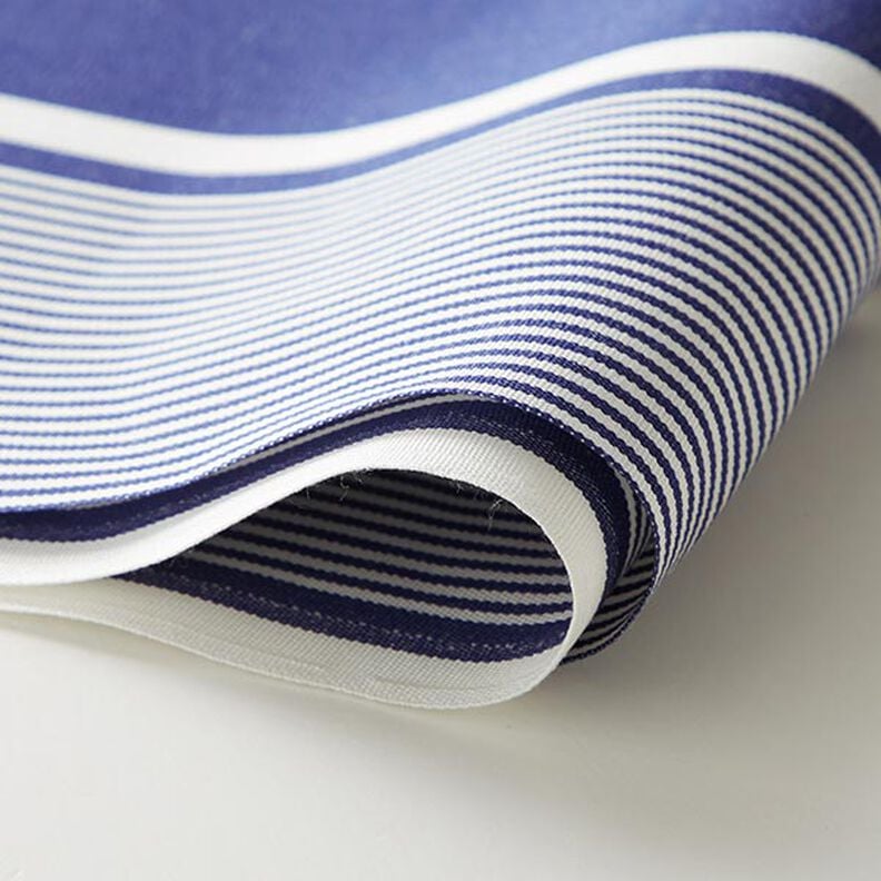 Outdoor Fabric Canvas Stripes – navy blue/white,  image number 6