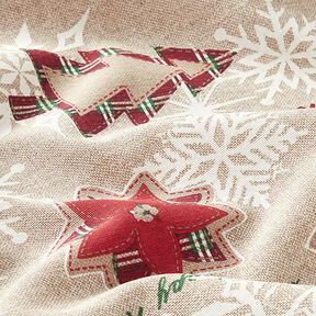 Canvas Decor Fabric Christmas Motifs – beige, 