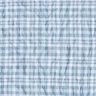 Checked crinkle look cotton fabric – light blue,  thumbnail number 1