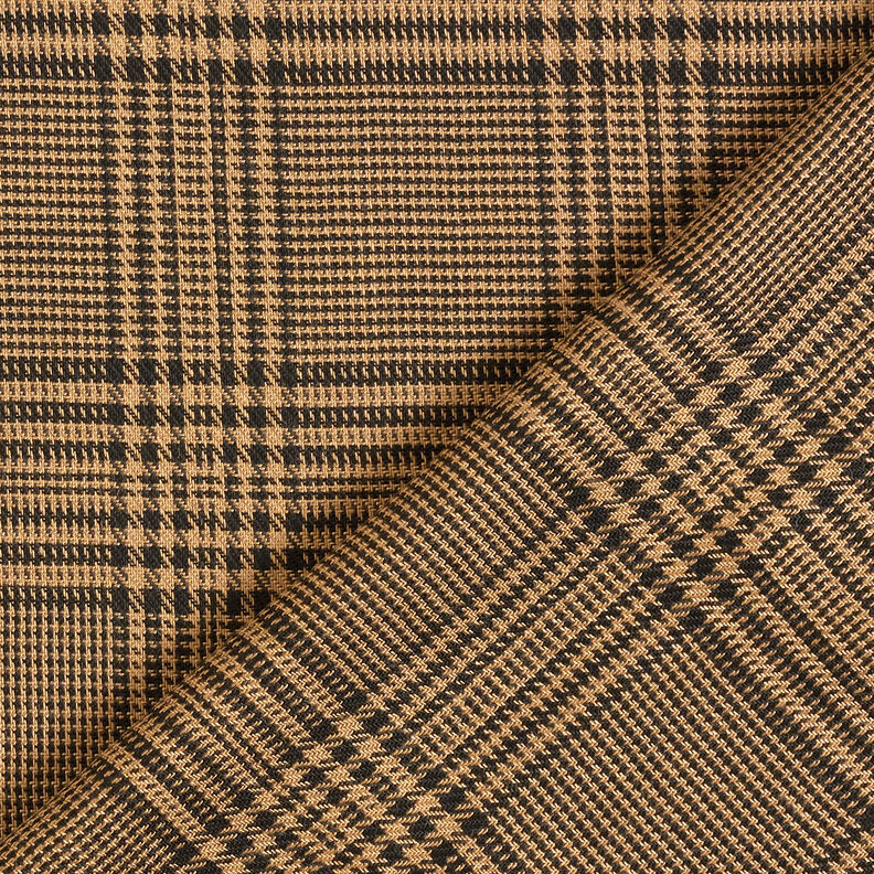 viscose fabric Glen Plaid – caramel/black,  image number 5