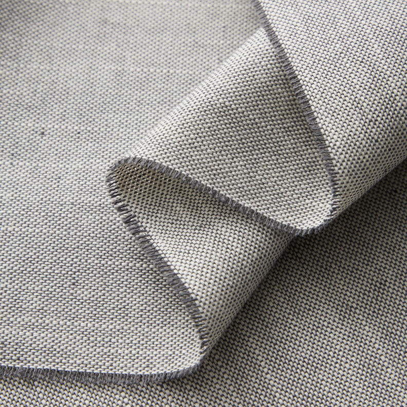 Decor Fabric Half Panama Subtle Texture – slate grey/light beige,  image number 3