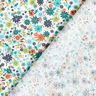 Cotton Cretonne scattered flowers – petrol/white,  thumbnail number 4