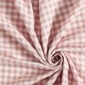 Textured check cotton fabric – white/light dusky pink,  thumbnail number 3