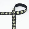 Reflective woven tape Dog leash Paws [20 mm] – black,  thumbnail number 2