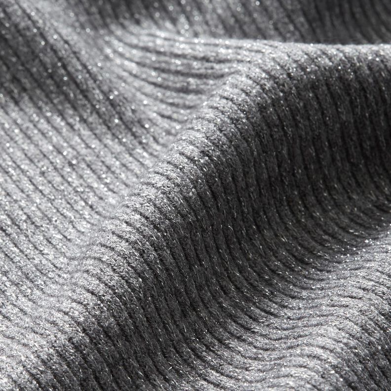 glitter ribbed knit – grey/silver,  image number 2