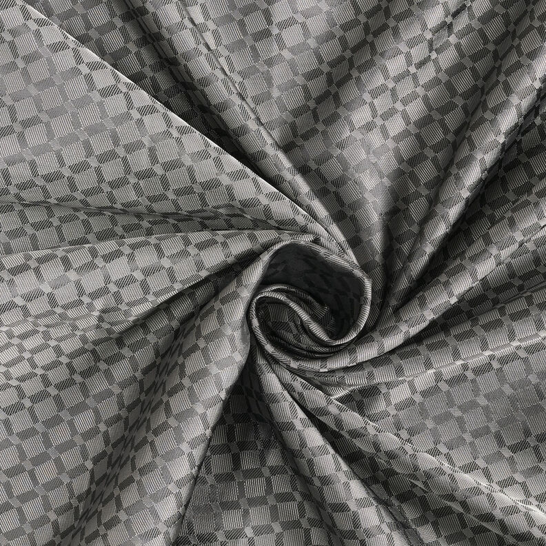 Lining Fabric Jacquard Diamonds – grey,  image number 3