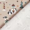 Cotton Jersey penguin, polar bear and snowman – almond,  thumbnail number 4