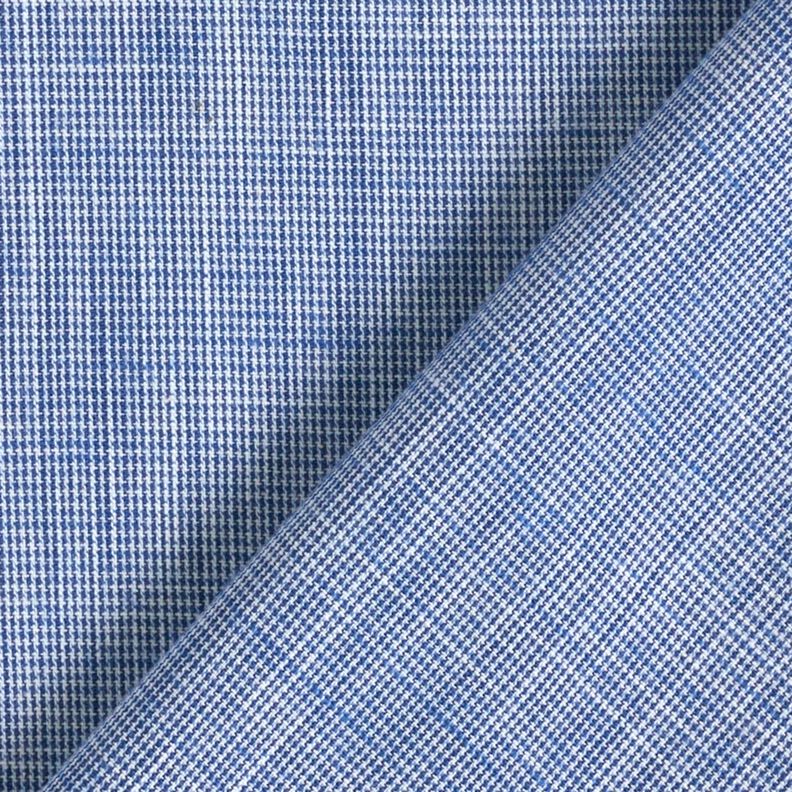 Cotton fabric mini houndstooth – white/denim blue,  image number 4