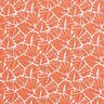 Coated Cotton abstract mini leaves – orange/white,  thumbnail number 1