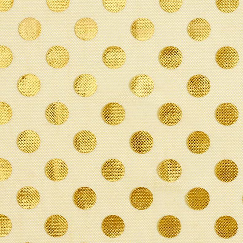 Tüll Glitzerpunkte – gold metallic,  image number 1