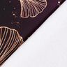 Cotton Jersey Golden ginkgo leaves border fabric | Glitzerpüppi – plum/grape,  thumbnail number 5