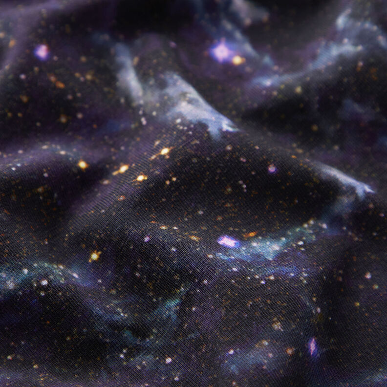 Cotton Jersey Space sparkle Digital Print | by Poppy black/red lilac,  image number 2