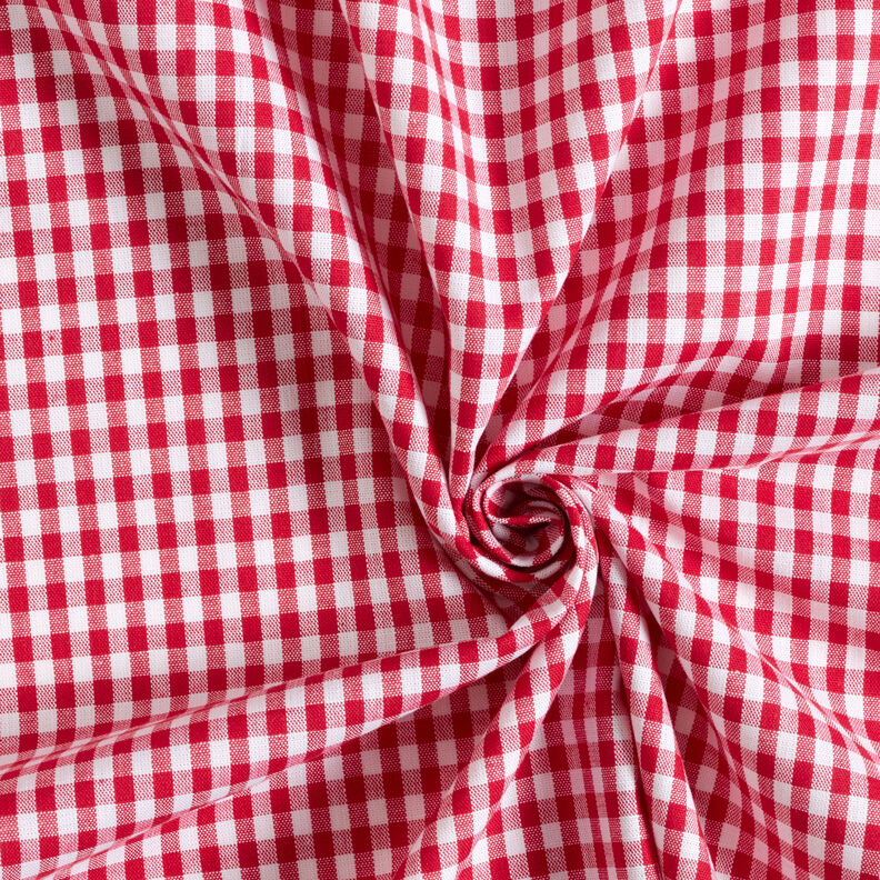 Cotton Vichy check 0,5 cm – red/white,  image number 3