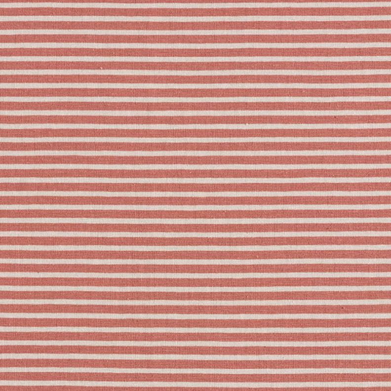 Narrow Stripes Cotton Jersey – anemone/terracotta,  image number 1