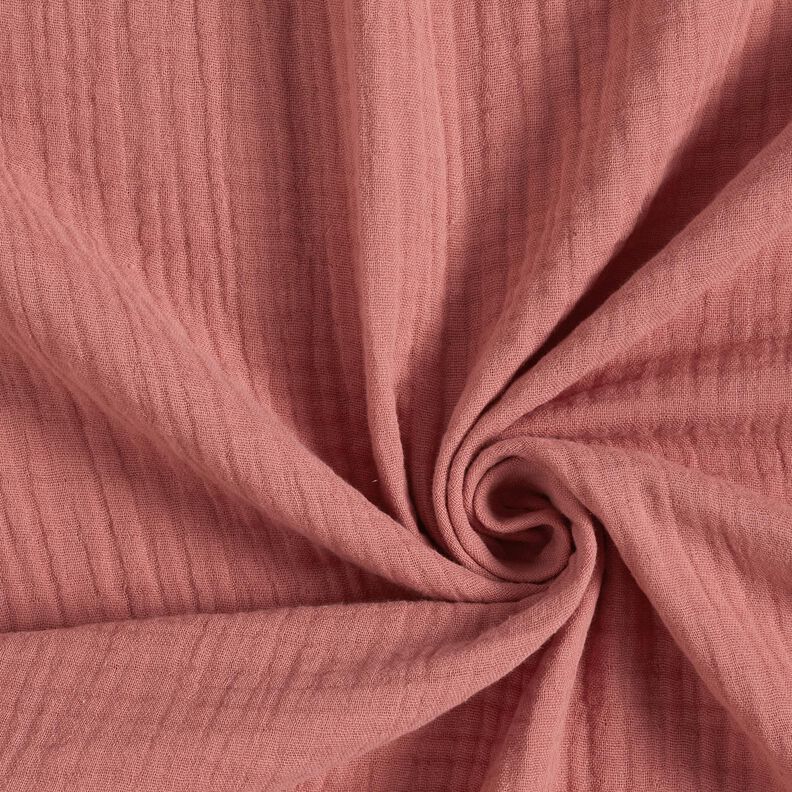 Triple-Layer Cotton Muslin Plain – dusky pink,  image number 1