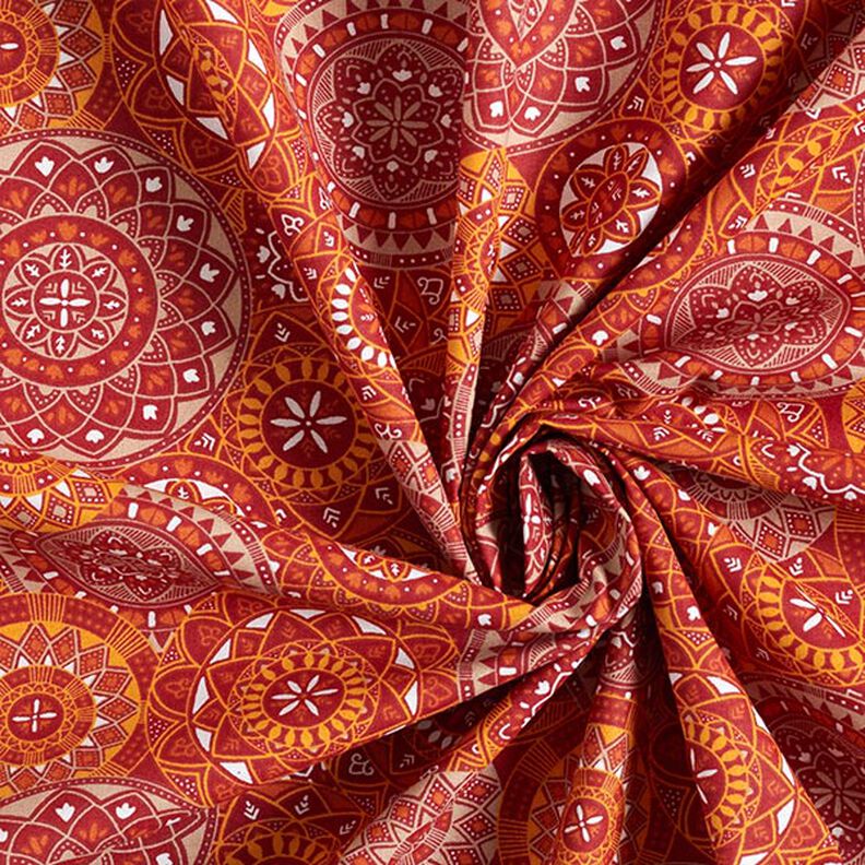 Cotton Cretonne Mandala Collage – terracotta,  image number 3