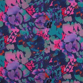 Sateen Presence Charcole Digital Print | Nerida Hansen – midnight blue/lavender, 