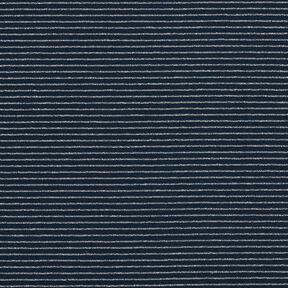 Lurex stripes cotton jersey – midnight blue/silver, 