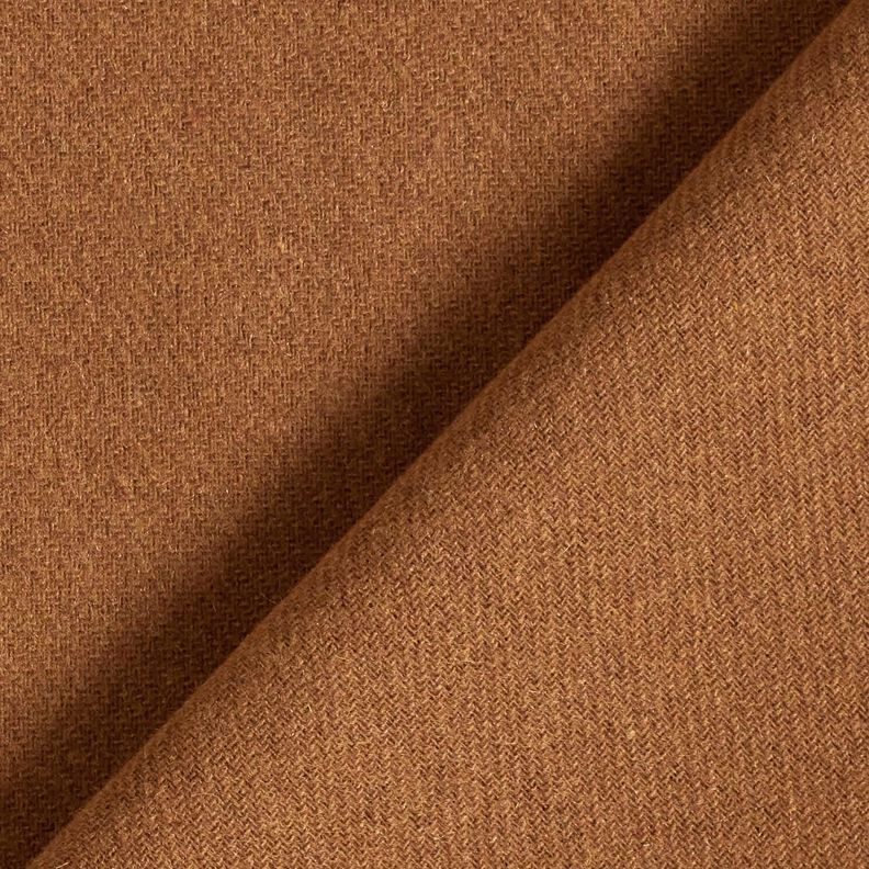 plain wool blend coat fabric – brown,  image number 3