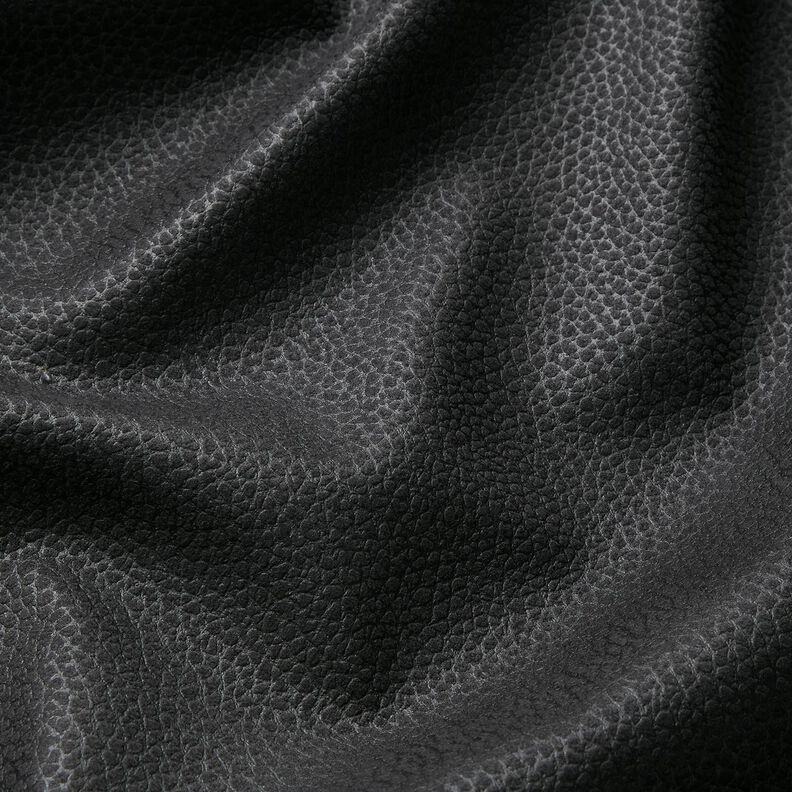 Upholstery Fabric Imitation Leather Texture – black,  image number 2