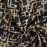 Viscose Jersey abstract rectangles – midnight blue/beige,  thumbnail number 3