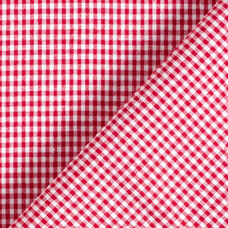 Cotton Vichy check 0,2 cm – red/white,  image number 4